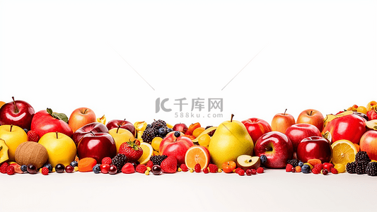 水果实拍插图背景