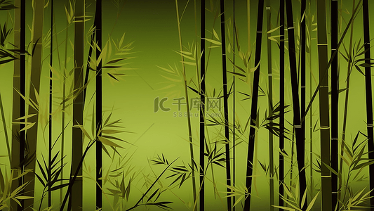 竹子背景插画