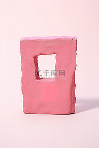 粘土背景图片_由粉红色粘土制成的字母 h