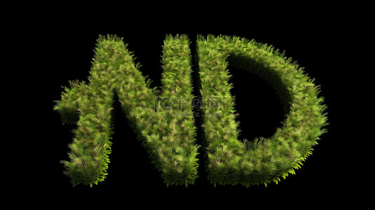 绿色文字背景图片_绿色草地 3d 渲染形成“无毒”一词，以促进环境保护