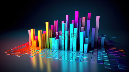 excel财务背景图片_具有分析财务图表数据的业务报告的 3d 渲染