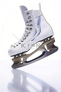 溜冰鞋背景图片_白色背景上的一双溜冰鞋