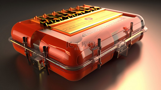 汽车用品icon背景图片_创新汽车电池设计的 3D 渲染图