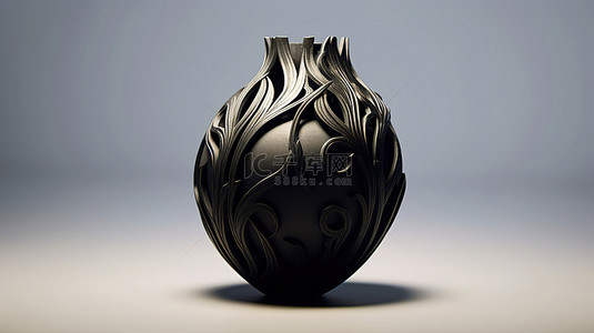 3D 打印机创建黑色花瓶对象