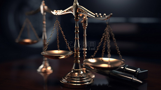 法律天平背景图片_不平衡的司法天平和法官的锤子说明了法律体系中的不公正和腐败