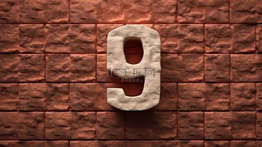 9 号由红色建筑砖在 3d 渲染中建造，象征着创造性的建设