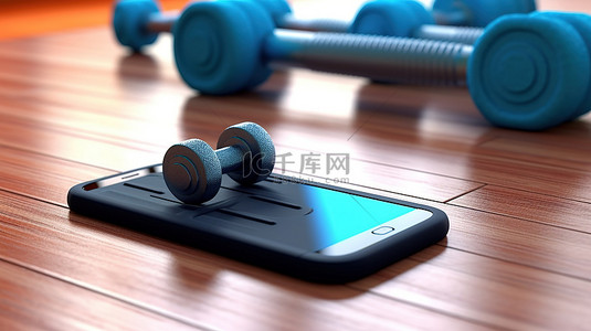 智能手机垫和手部重量在线健身 3D 完美适合复制空间