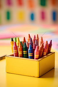 盒子里背景图片_一个房间，盒子里装着彩色蜡笔