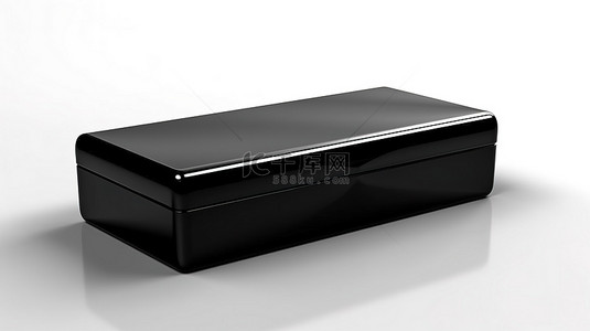 笔盒标签背景图片_黑色笔盒的 3D 渲染图像