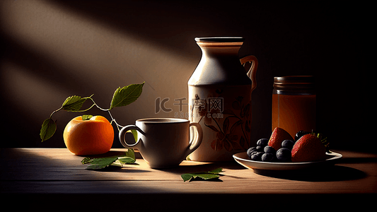 奶茶饮品背景背景图片_奶茶水果杯子背景