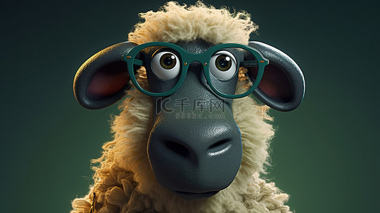 养羊场背景图片_搞笑的羊3D渲染杰作