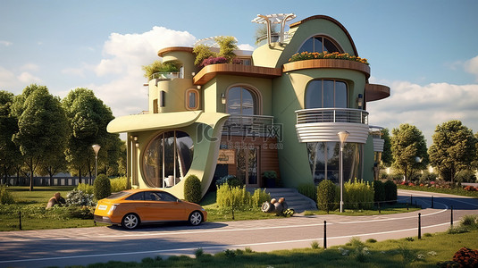令人惊叹的可供购买房屋 3D 效果图