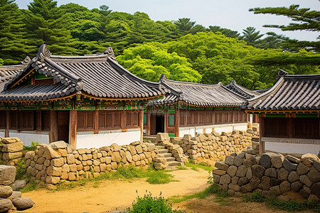 logo书院背景图片_全罗北道南部市美丽的韩国考古遗址