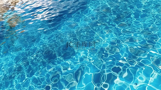 海洋的纹理背景图片_游泳池中海水反射天空的鸟瞰图