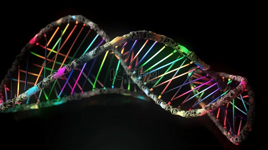 化学科学背景图片_三维 DNA 概念科学探索的插图呈现