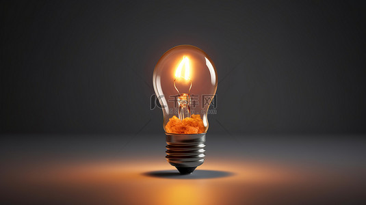 灯泡节能背景图片_简约节能概念玻璃灯泡和内部燃烧的蜡烛