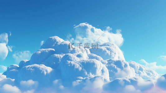 云朵蓝天卡通背景图片_天空云朵蓝天卡通简单背景
