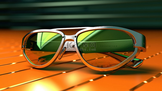 太阳镜背景图片_当代太阳镜 3D 渲染杰作