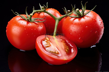 番茄水果背景图片_红番茄水果健康营养