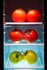 冰箱蔬菜背景图片_西红柿放冰箱里