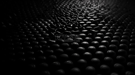 3d 渲染抽象黑点工业背景与深色底色