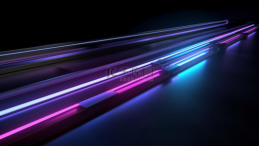 动感炫酷科技背景图片_光效光线效果紫色