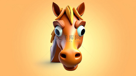 隐藏卡通背景图片_隐藏在面具中的异想天开的 3D 卡通种马