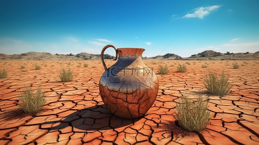 3D 信息图中吉尔吉斯斯坦的缺水和干旱状况
