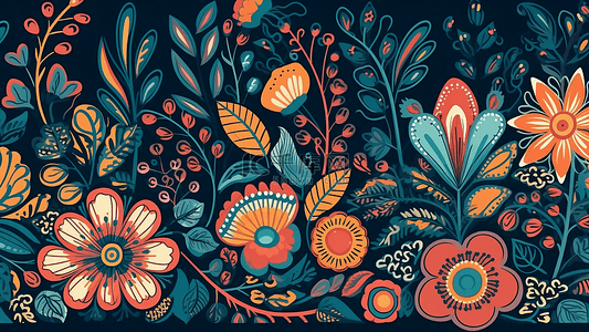 花卉插画背景