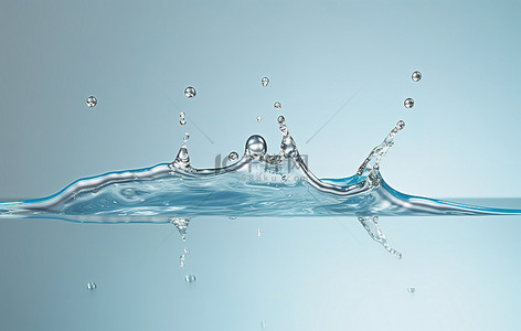 清晰水背景图片_清晰背景下滴在水中的三滴水
