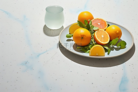 健康水果沙拉背景图片_柑橘沙拉照片