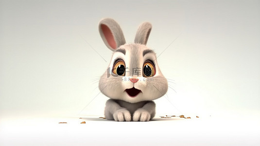 动慢搞笑动图背景图片_搞笑兔子3D表演