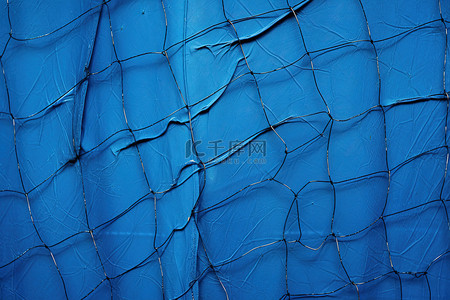 家常带鱼背景图片_带鱼网的蓝色防水布