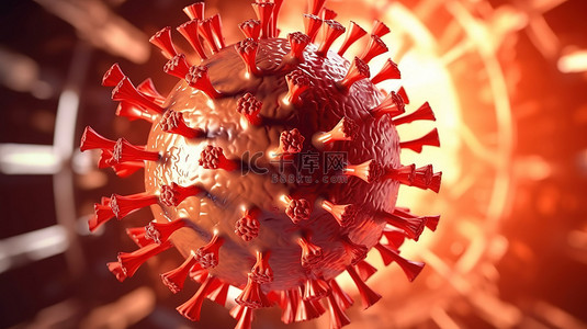 新冠疫苗背景背景图片_电晕病毒隔离背景下流行病风险概念的 3D 说明