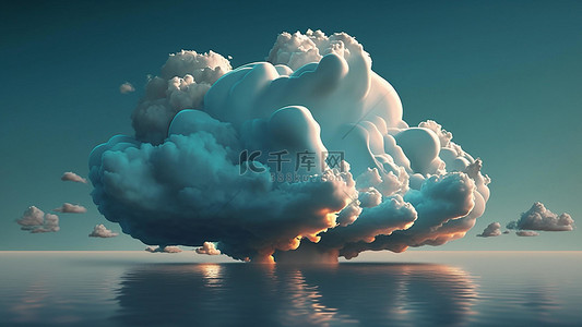 夜间大海背景图片_大海天空云层飘云