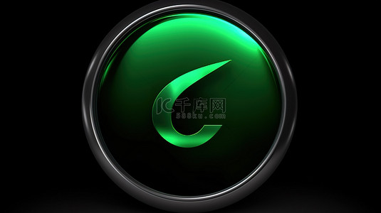 按钮圆形背景图片_带有 3d 问号符号的圆形图标按钮的插图