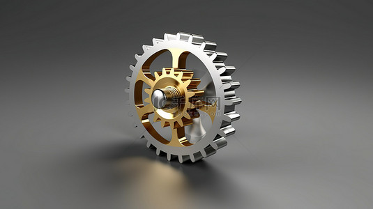 机械设计背景图片_齿轮设计元素的 3D 风格插图