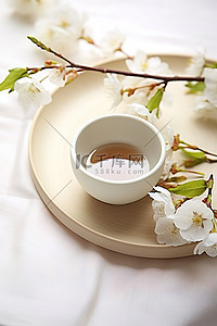 花茶菜單背景图片_白花茶