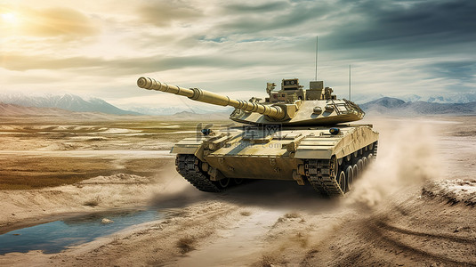 条件背景图片_战斗中的 3D 坦克模拟真实的辛烷值渲染战斗条件