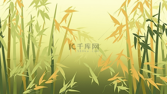 创意绿色中国背景图片_竹子浅色背景