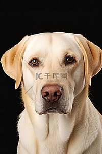 拉布拉多背景图片_工作室里有一只白色和拉布拉多猎犬