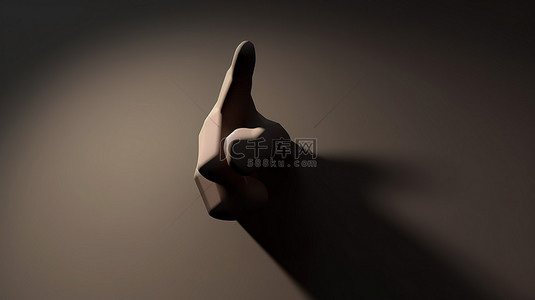 左右扭动的猪背景图片_3d 中的卡通手用手指向右指并投射阴影