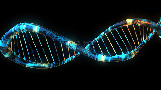 研究与开发背景图片_3d DNA 结构的插图一个科学概念