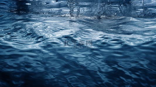 水水面蓝色水花水纹背景