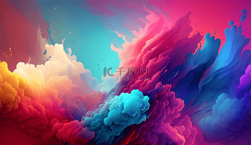 抽象云朵彩色背景