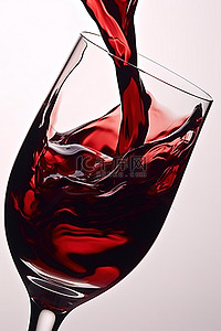 红酒倒入玻璃杯