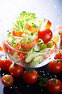 减肥,背景图片_盎司西红柿沙拉