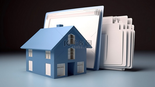 目录分类背景图片_包含文件和住宅楼的文件夹的数字插图