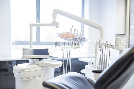 牙科诊所装饰画背景图片_诊所牙医的工作台