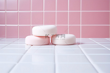 瓷砖上的肥皂肥皂